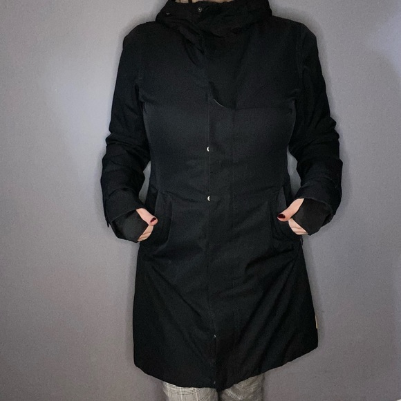 LOLË Black Rain Coat with Hood - Picture 2 of 11